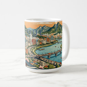 Seoul Südkorea Reise Kunst Vintage Kaffeetasse