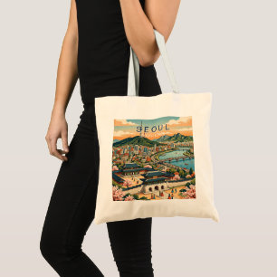 Seoul Südkorea Reise Kunst Vintage Tragetasche