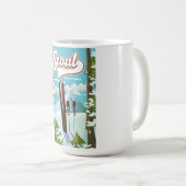 Seoul Südkorea Skiposter Kaffeetasse (VorderseiteRechts)