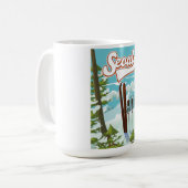 Seoul Südkorea Skiposter Kaffeetasse (Vorderseite Links)
