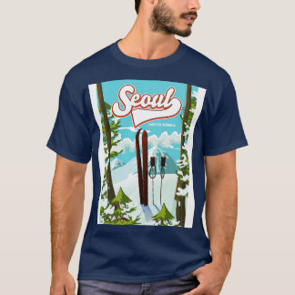 Seoul Südkorea Skiposter T-Shirt