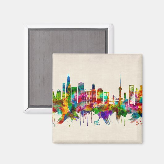 Seoul-Südkorea-Skyline Magnet (Vorderseite/Rückseite)