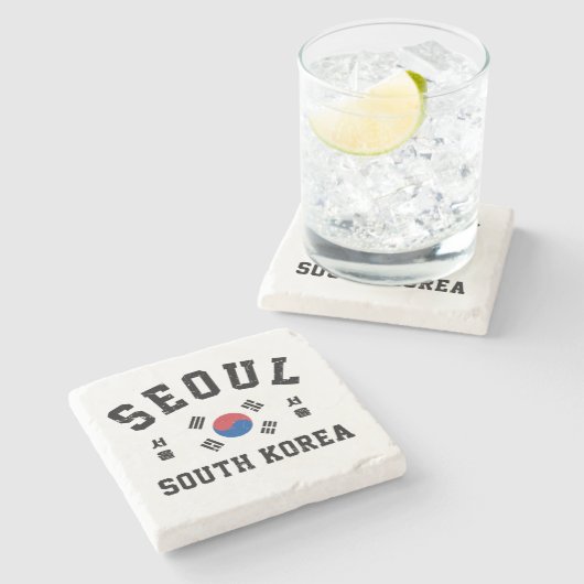 Seoul Südkorea Steinuntersetzer (Seitenansicht)