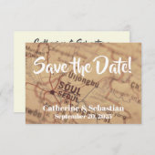 Seoul, Südkorea - Vintage Karte (Vorne/Hinten)