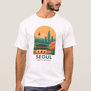 Seoul Südkorea – Vintage-Reise Kunst Minimalistisc T-Shirt