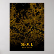 Seoul - Südkoreanische Gold City Karte