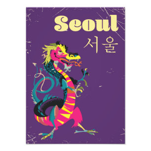 Seoul südkoreanisches Reiseplakat Fotodruck