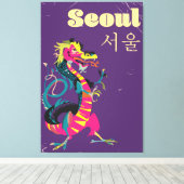 Seoul Südkoreas Reiseplakat Leinwanddruck (Insitu (Holzboden))