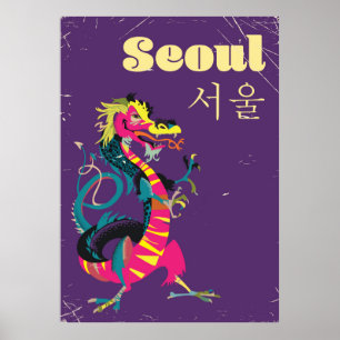 Seoul Südkoreas Reiseplakat Poster