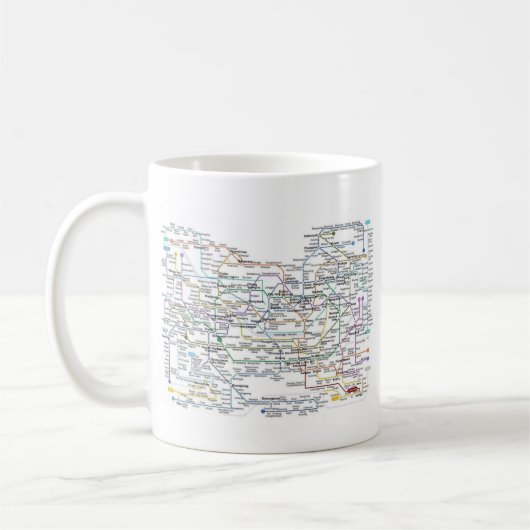 Seoul-Untergrundbahn-Karte Kaffeetasse (Links)