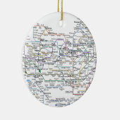 Seoul-Untergrundbahn-Karte Keramikornament (Rechts)