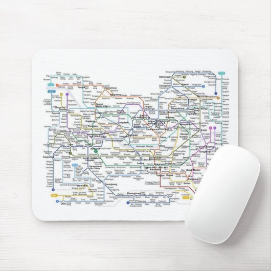 Seoul-Untergrundbahn-Karte Mousepad (Mit Mouse)