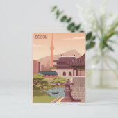 Seoul Vintag Postkarte (Stehend Vorderseite)