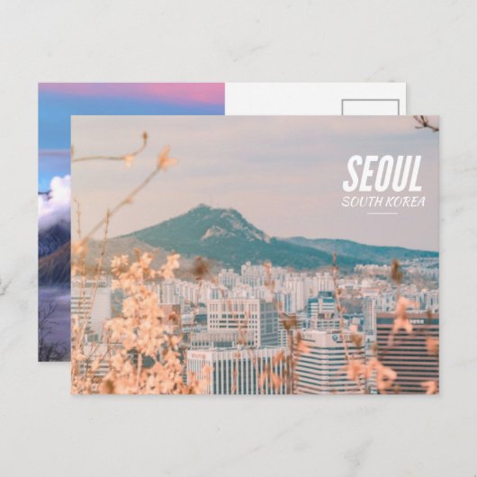 Seoul (vorne) Bergbild (hinten) Postkarte (Vorne/Hinten)