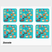 SEOULFOOD-Aufkleber Quadratischer Aufkleber (Blatt)