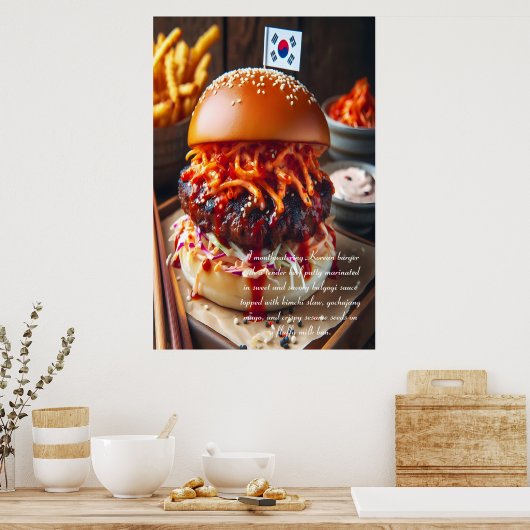Seoulful Bulgogi Sensation 24x36 Poster (Küche)