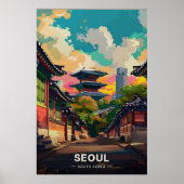 Seouls antiker Charme unter einem lebhaften Himmel Poster (Vorne)