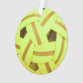 Sepak Takraw Ball Yellow Sports Ornament (Vorderseite)