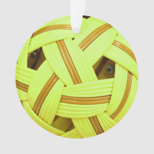 Sepak Takraw Ball Yellow Sports Ornament