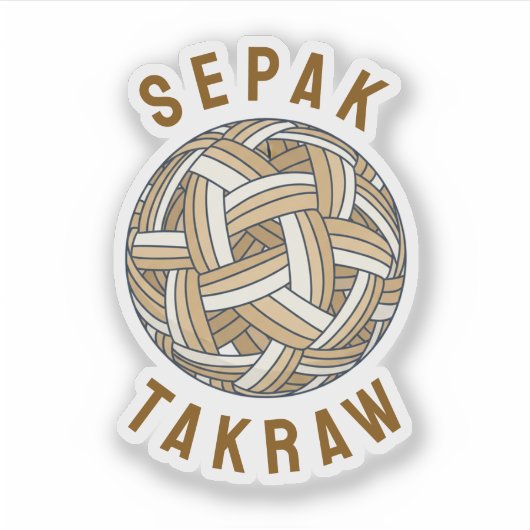 Sepak Takraw geflochtener Ball Aufkleber (Vorderseite)