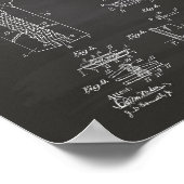 Separable Fastener 1917 Patent Art Chalkboard Poster (Ecke)