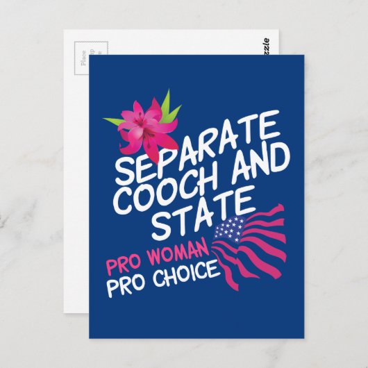 Separate Cooch und Staat Funny Pro Wahl Postkarte (Vorne/Hinten)