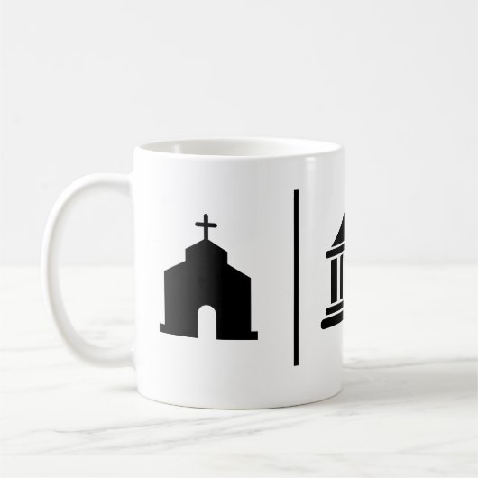 Separate Kirche und Staat Kaffeetasse (Links)