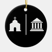 Separate Kirche und Staat Keramik Ornament (Vorne)