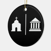 Separate Kirche und Staat Keramik Ornament (Links)