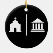 Separate Kirche und Staat Keramik Ornament (Hinten)