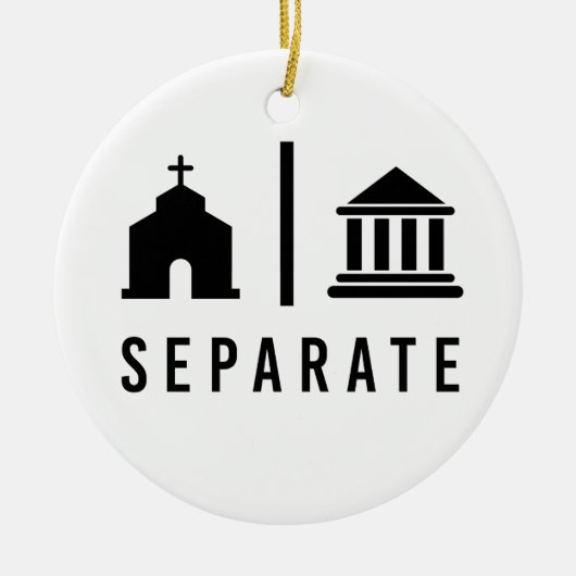 Separate Kirche und Staat Keramik Ornament (Vorne)