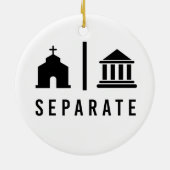 Separate Kirche und Staat Keramik Ornament (Hinten)