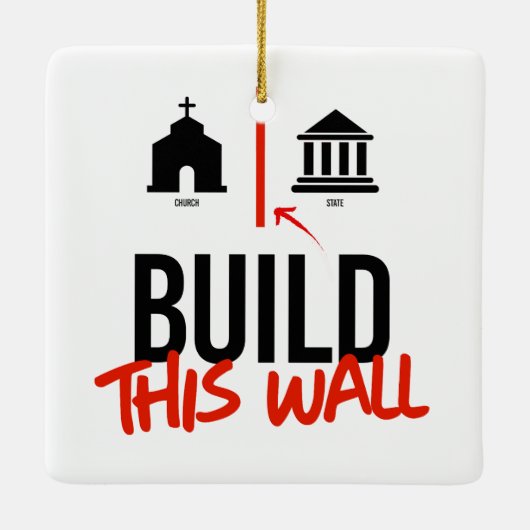 Separate Kirche und Staat Keramikornament (Rückseite)
