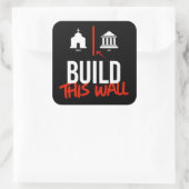 Separate Kirche und Staat Quadratischer Aufkleber (Tasche)