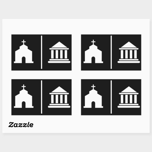 Separate Kirche und Staat Rechteckiger Aufkleber (Blatt)