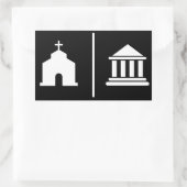 Separate Kirche und Staat Rechteckiger Aufkleber (Tasche)