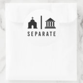 Separate Kirche und Staat Runder Aufkleber (Tasche)