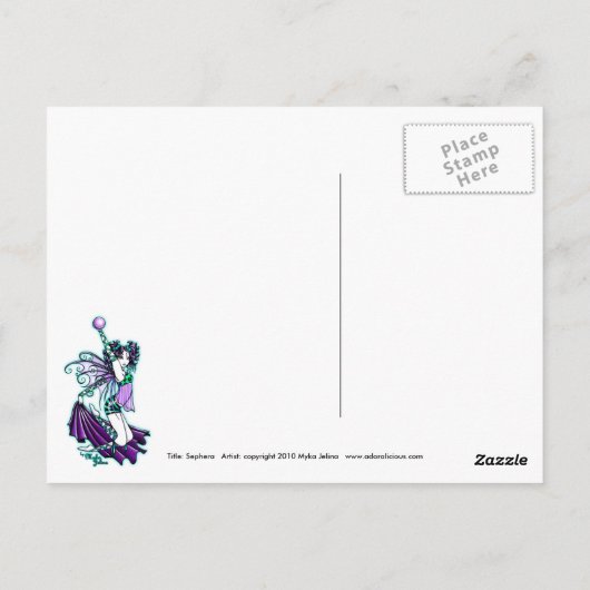"Sepheria Niedlich Celestal Dancing Fairy" Postkar Postkarte (Rückseite)
