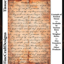 SEPI Aged Paper Elegant Writing DC8c Decoupage