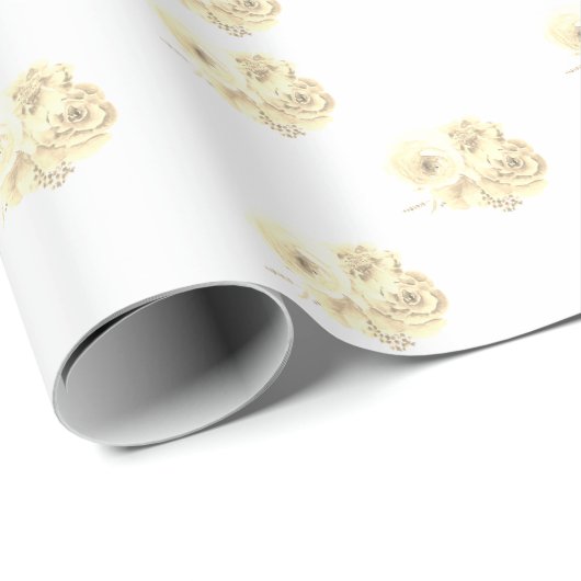 SEPI Rose Wrapping Paper Roll Geschenkpapier (Rolleneckpunkt)