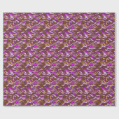 Sepia Abstract Pebble Bean Repeating Pattern Geschenkpapier (Flach)