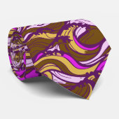 Sepia Abstract Pebble Bean Repeating Pattern Krawatte (Gerollt)