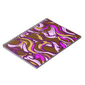 Sepia Abstract Pebble Bean Repeating Pattern Notizblock (Linke Seite)