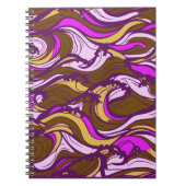 Sepia Abstract Pebble Bean Repeating Pattern Notizblock (Vorderseite)