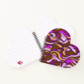 Sepia Abstract Pebble Bean Repeating Pattern Notizblock (Innenseite)