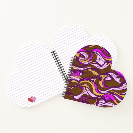 Sepia Abstract Pebble Bean Repeating Pattern Notizblock (Innenseite)