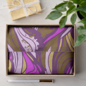 Sepia Abstract Pebble Bean Repeating Pattern Seidenpapier (Geschenk)