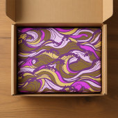 Sepia Abstract Pebble Bean Repeating Pattern Seidenpapier