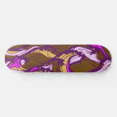 Sepia Abstract Pebble Bean Repeating Pattern Skateboard (Horizontal)