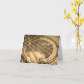 Sepia abstrakt Gitarre nur eine Note Gruß Karte (Gelbe Blume)